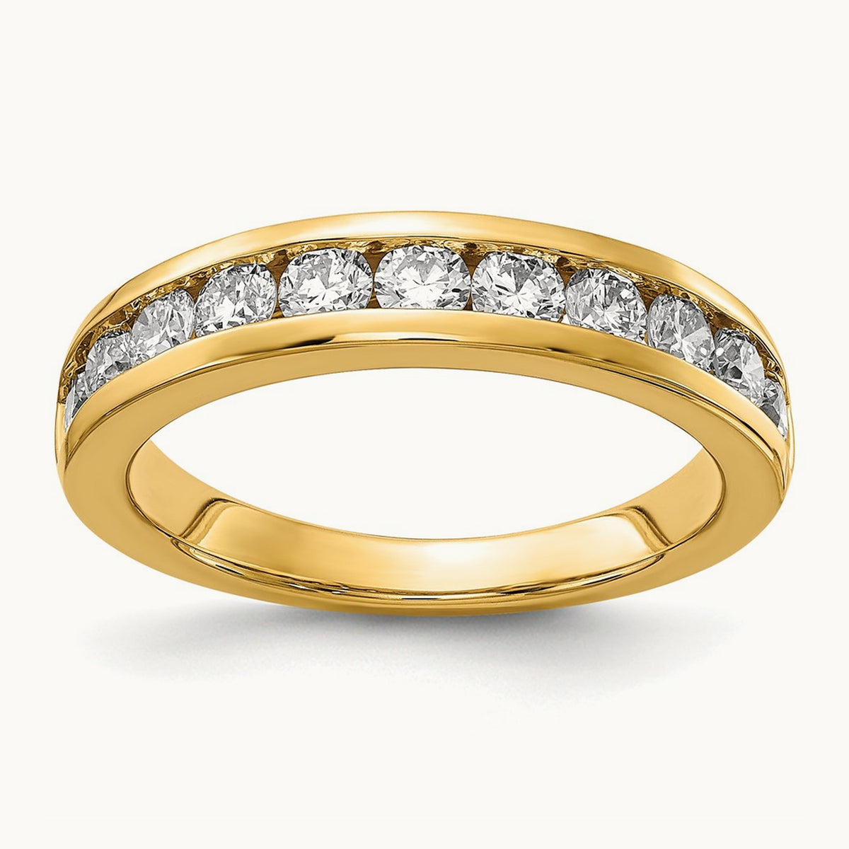 Channel Set Band, 0.10-1.00 ct tw Lab-Grown Diamond — 1 ct, 14K Yellow Gold