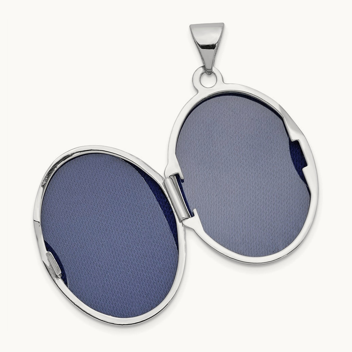 21x16mm Oval Tree Locket — 14K White Gold