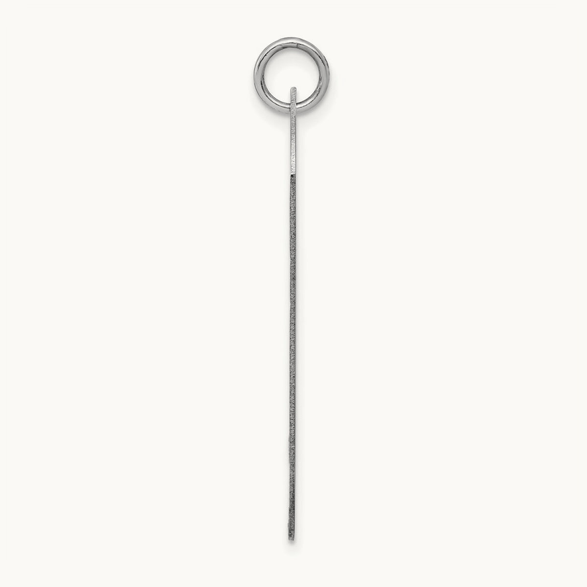 Plain .027 Gauge Engraveable Dog Tag Disc Charm — 14K White Gold, 38.6mm