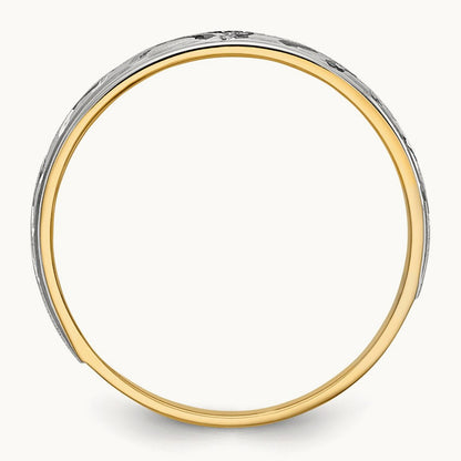 AA Quality Trio Mens Complete Wedding Band, 14K