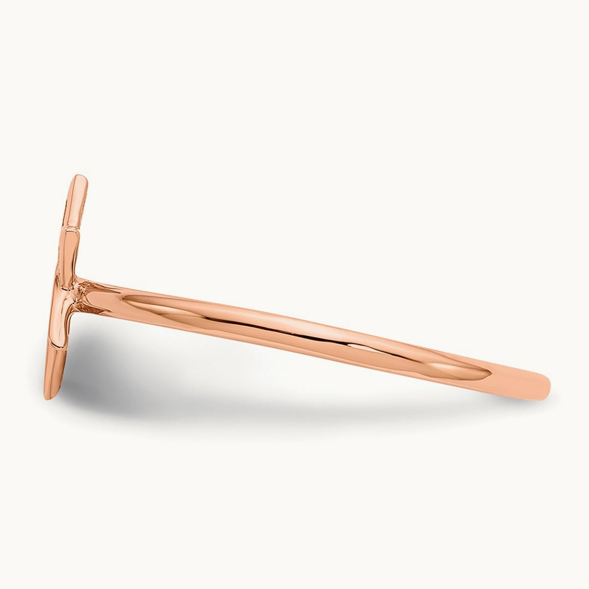 Polished Star of David Ring — 14K Rose Gold