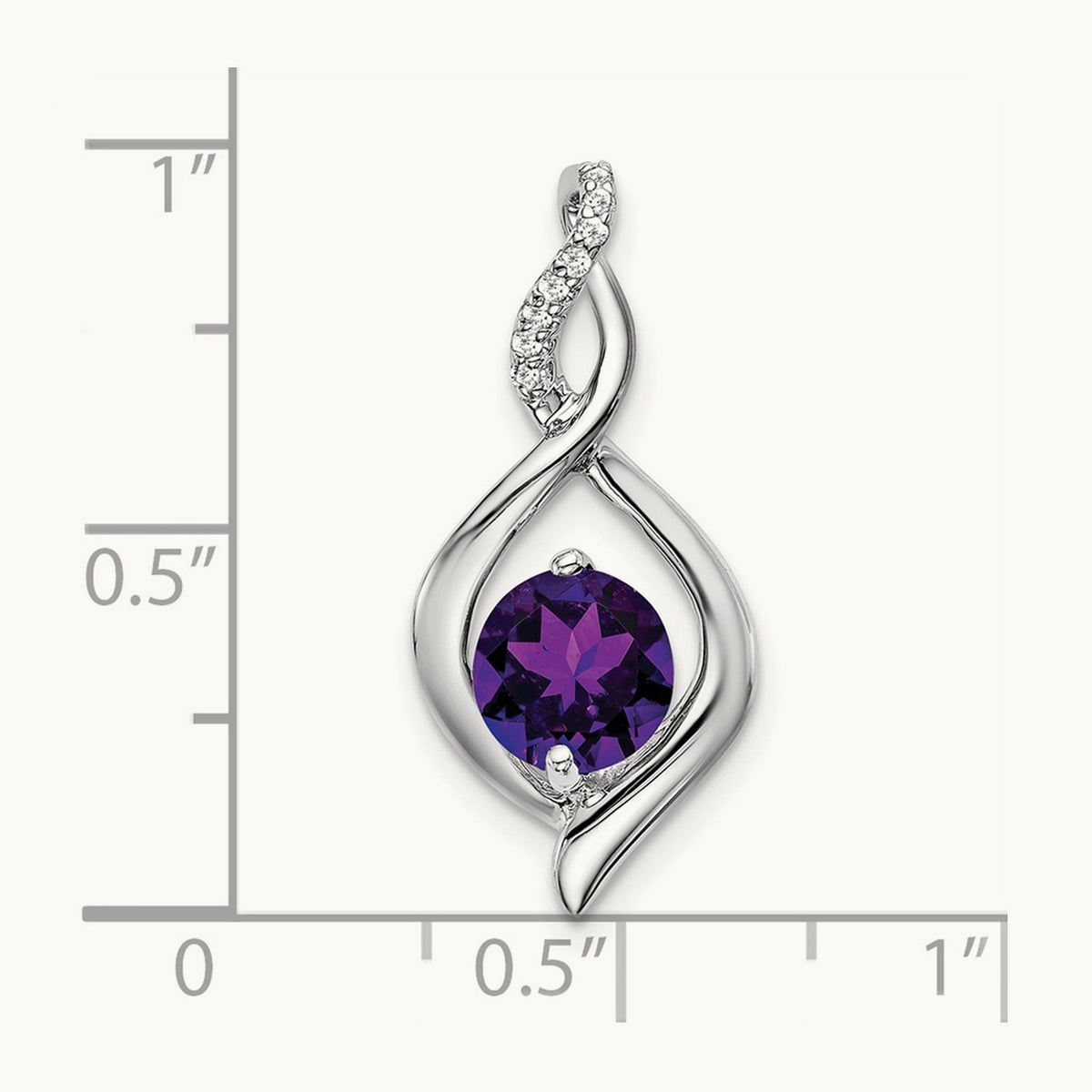 Amethyst and Diamond Pendant — photo set