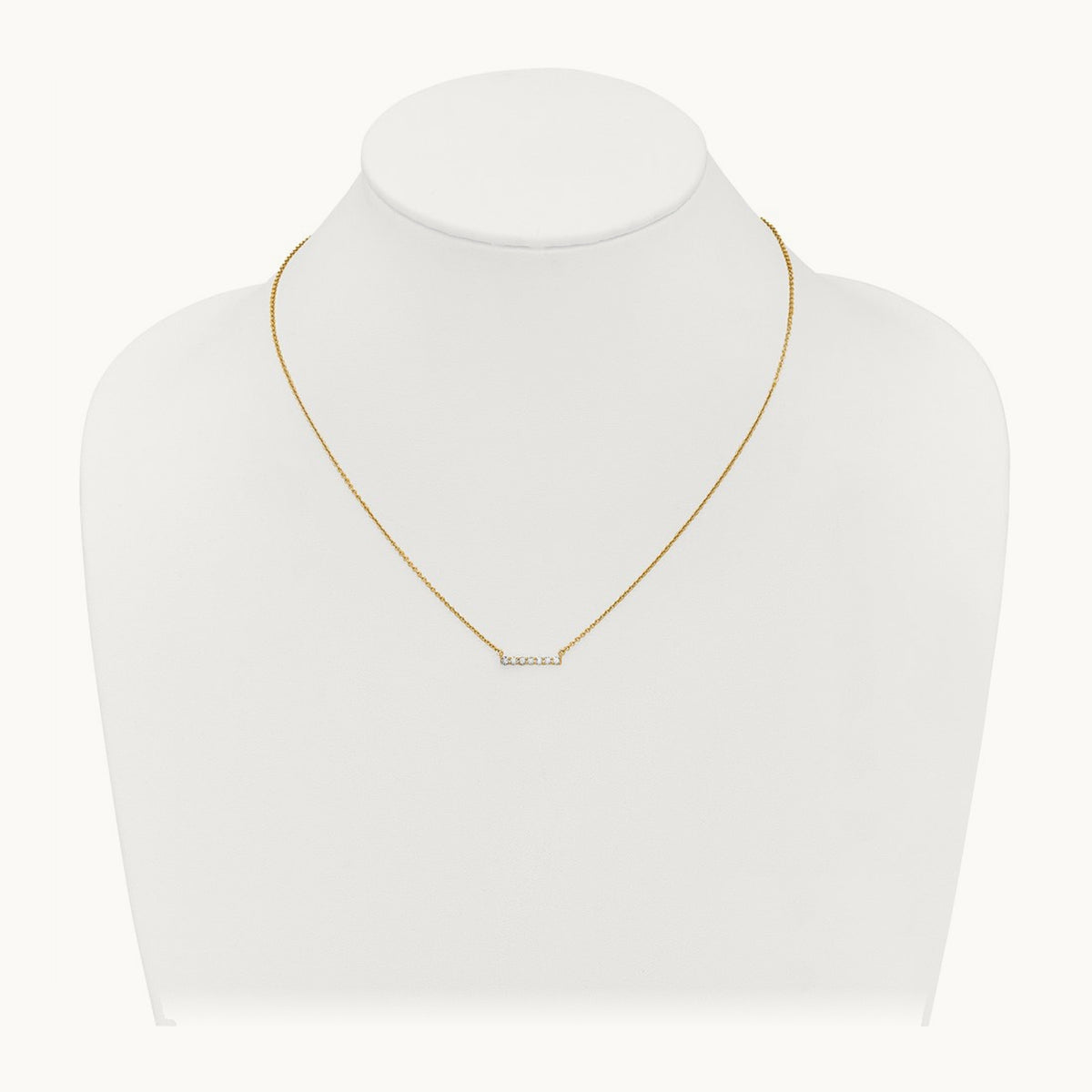 Diamond Bar 18 inch Necklace — 14K Yellow Gold, 0.245 ct