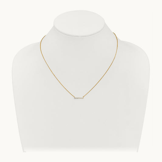 Bar Necklace, 0.25-0.50 ct tw Lab-Grown Diamond — 1/4 ct, 14K Yellow Gold, Standard