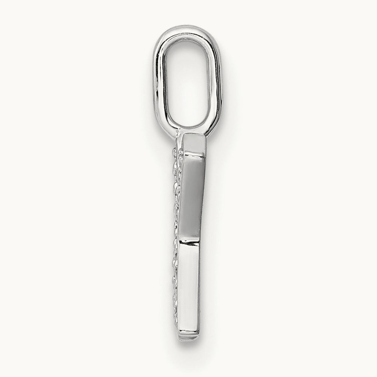Diamond Letter X Initial Pendant, 14K White Gold