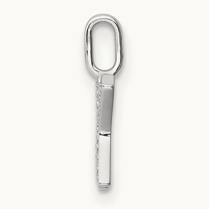 Diamond Letter X Initial Pendant, 14K White Gold