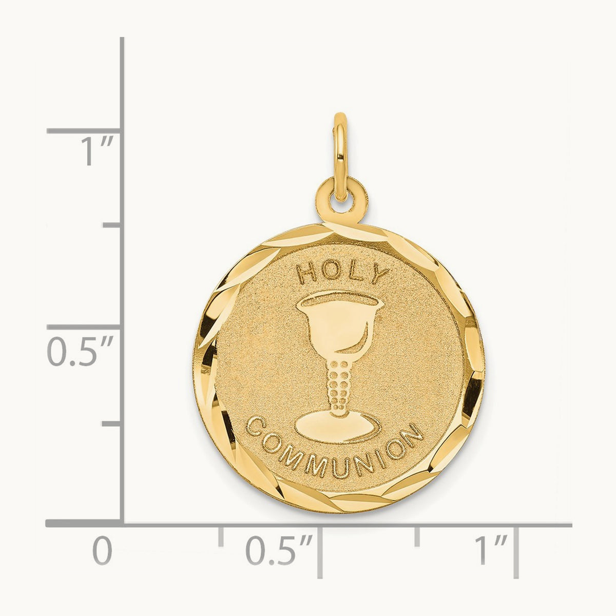 Holy Communion Disc Pendant, 14K