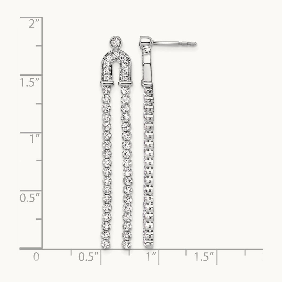 Dangle Post Earrings, 2.00 ct tw Lab-Grown Diamond