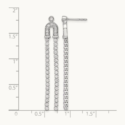 Dangle Post Earrings, 2.00 ct tw Lab-Grown Diamond