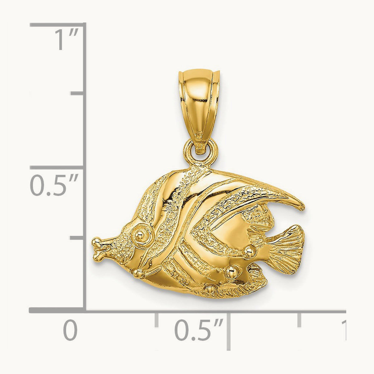 2-D Polished Engraved Fish Charm — photo set