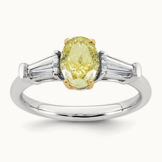 Vivid Yellow Ring, 1.50-4.50 ct tw Lab-Grown Diamond