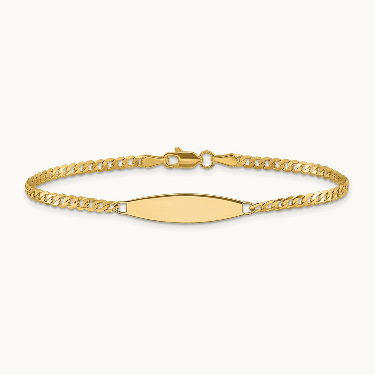 Curb Link ID Bracelet, 14K