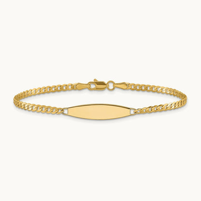 Curb Link ID Bracelet, 14K