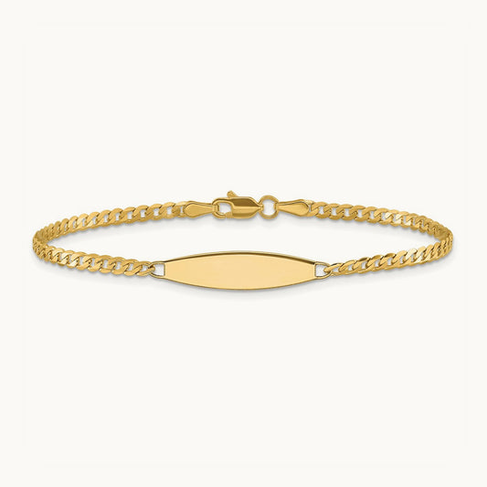 Curb Link ID Bracelet, 14K