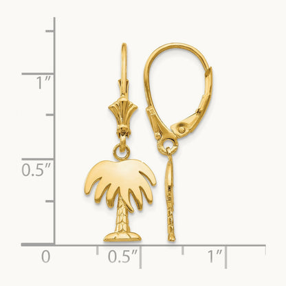 Palm Tree Leverback Earrings — photo set