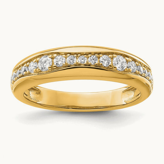 Fashion Band, 0.25 ct tw Lab-Grown Diamond — 14K Yellow Gold