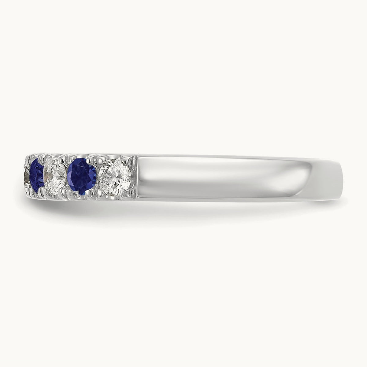 Created Sapphire Band, 0.50 ct tw Lab-Grown Diamond