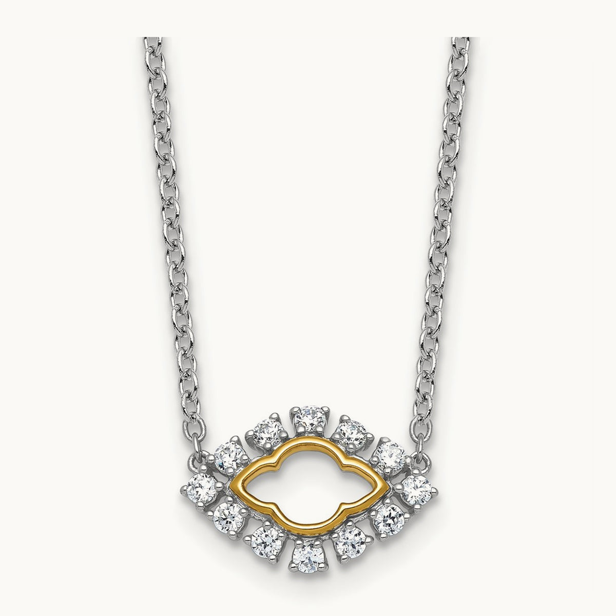 Fashion Evil Eye Necklace, 0.50 ct tw Lab-Grown Diamond
