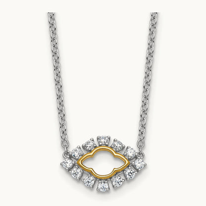 Fashion Evil Eye Necklace, 0.50 ct tw Lab-Grown Diamond