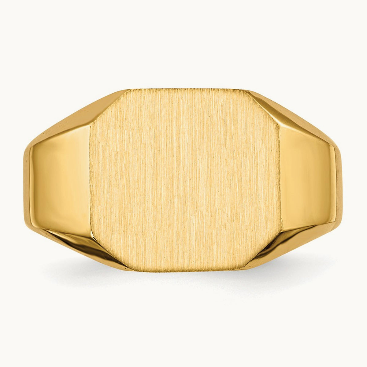 12.5x11. Open Back Signet Ring, 0mm, 14K