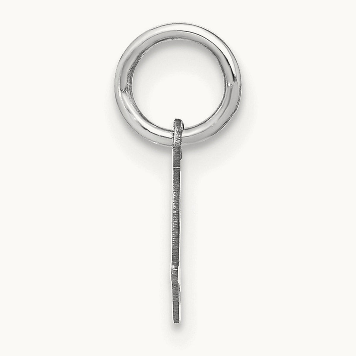 Upper case Initial Charm — 14K White Gold, J
