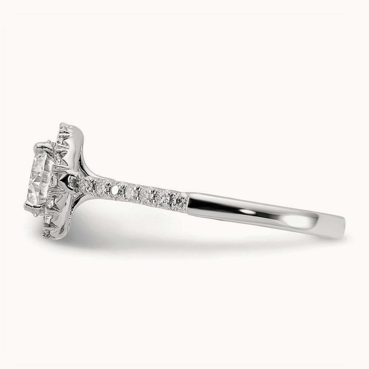 Semi-Mount Engagement Ring, 0.25-0.50 ct tw Lab-Grown Diamond — 1/3 ct (holds 1 ct center) · VS/SI (Great), 14K White Gold, 7