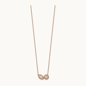 2 Stone Necklace, 1.00 ct tw Lab-Grown Diamond