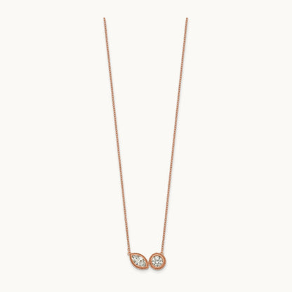 2 Stone Necklace, 1.00 ct tw Lab-Grown Diamond