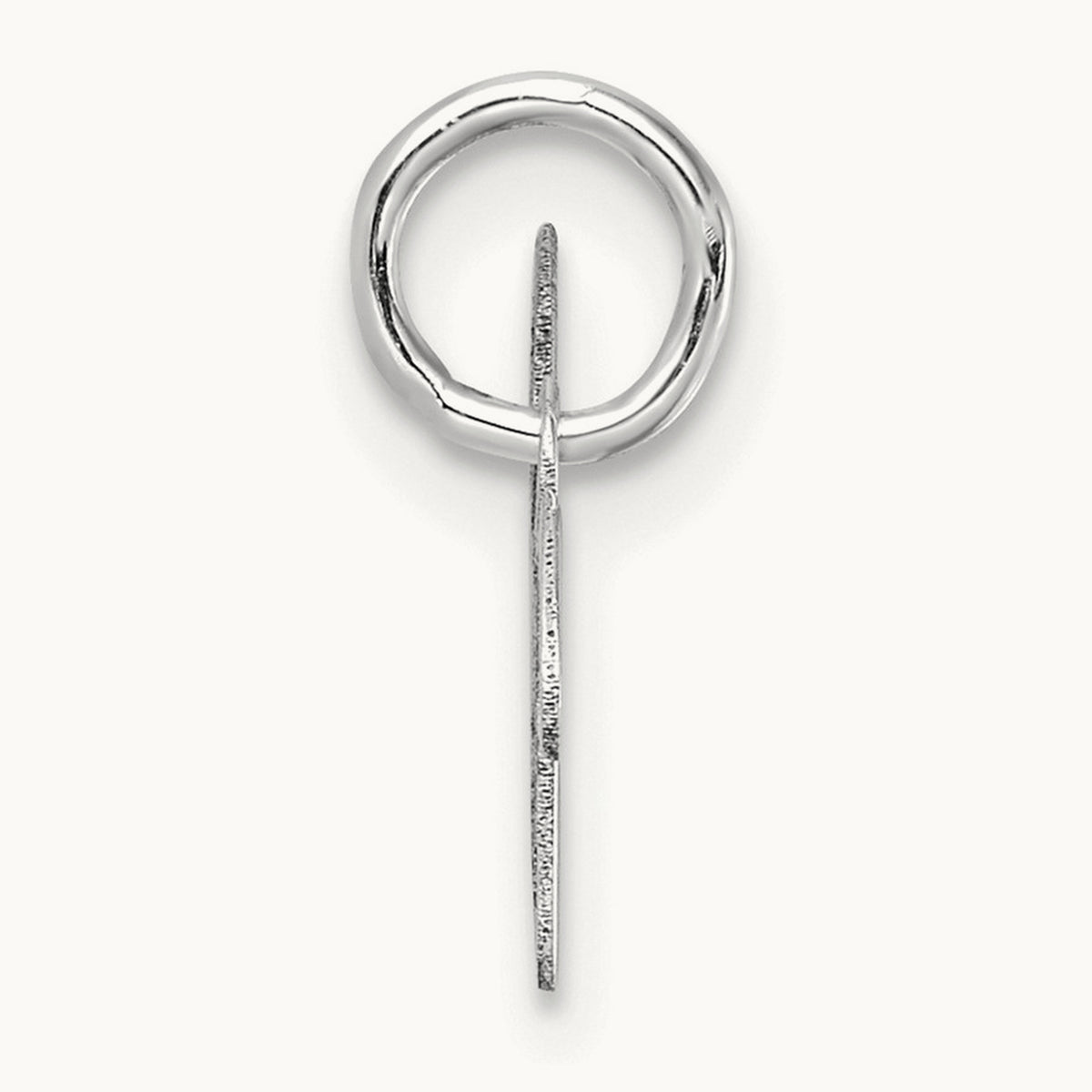 Uppercase Initial Charm — 14K White Gold, W