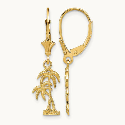 Palm Tree Leverback Earrings — photo set