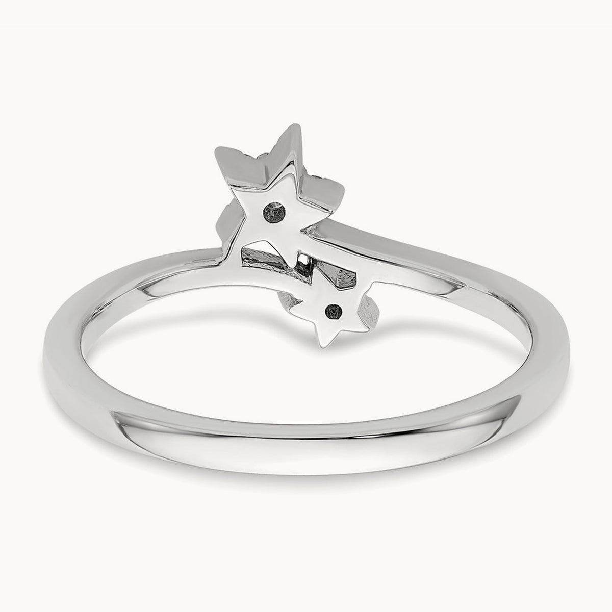 Diamond star bypass Diamond Ring, 14K White Gold