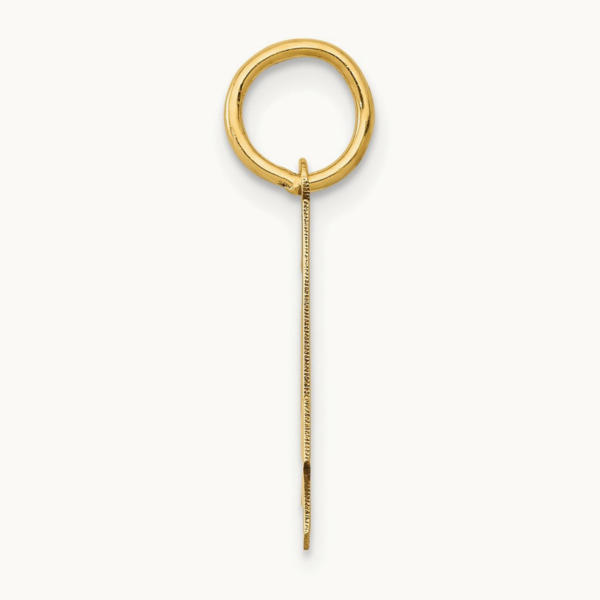 Medium Polished Number 4 Charm — 14K Yellow Gold
