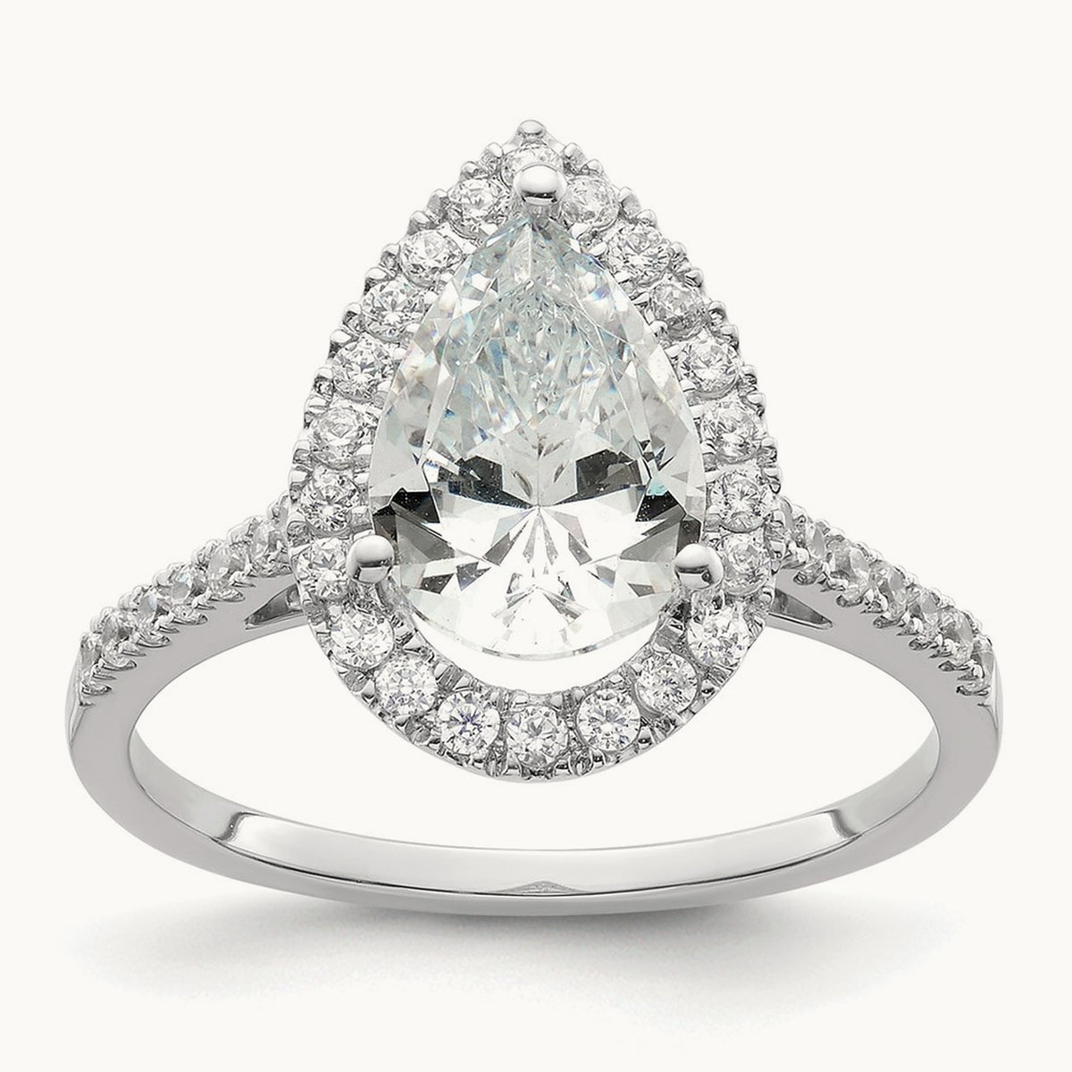 Pear Halo Semi-Mount Engagement Ring, 0.25 ct tw — 3/8 ct, 14K Two-Tone