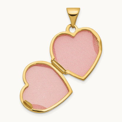 Plain Heart Locket, 15mm, 14K