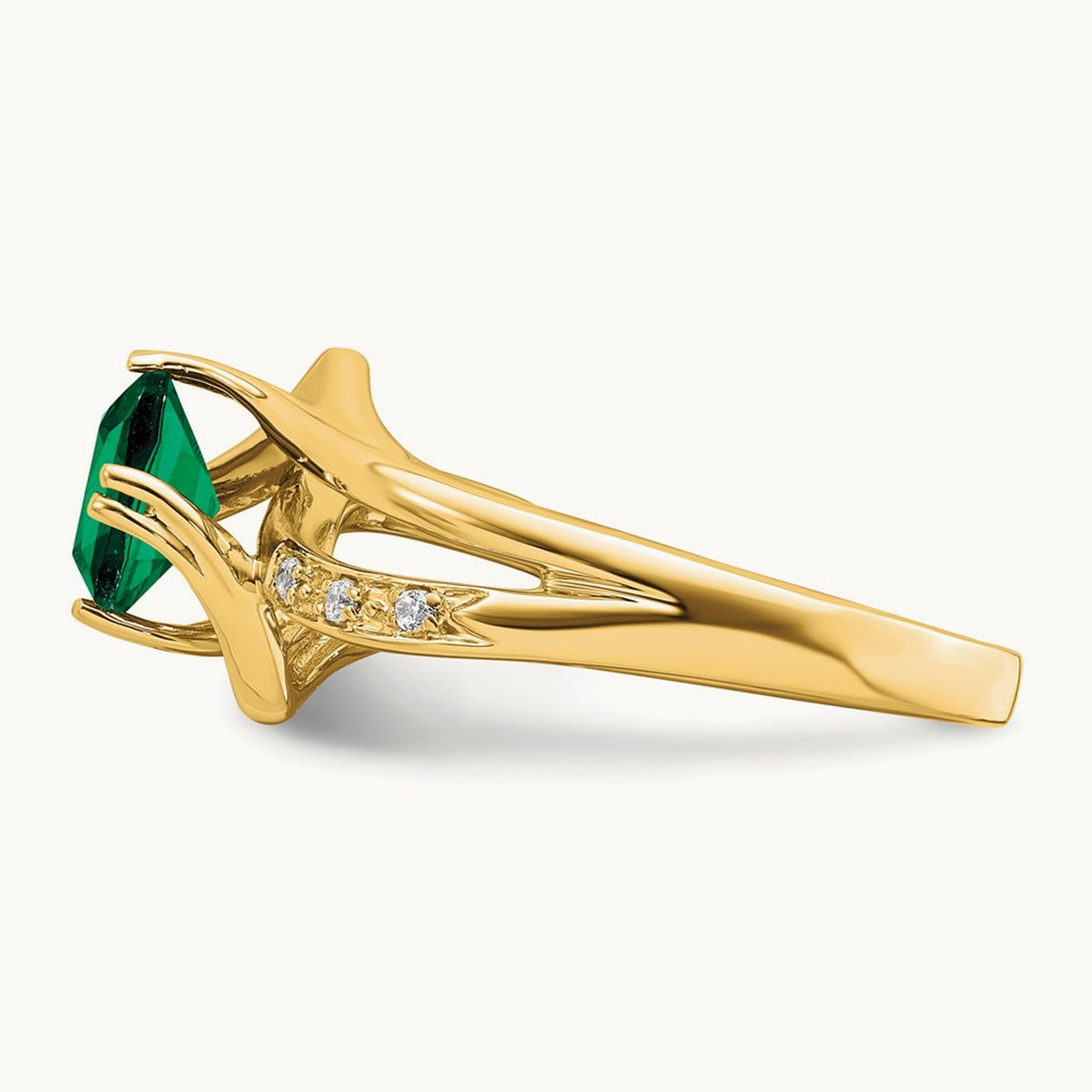 Created Emerald and Diamond Ring — photo set