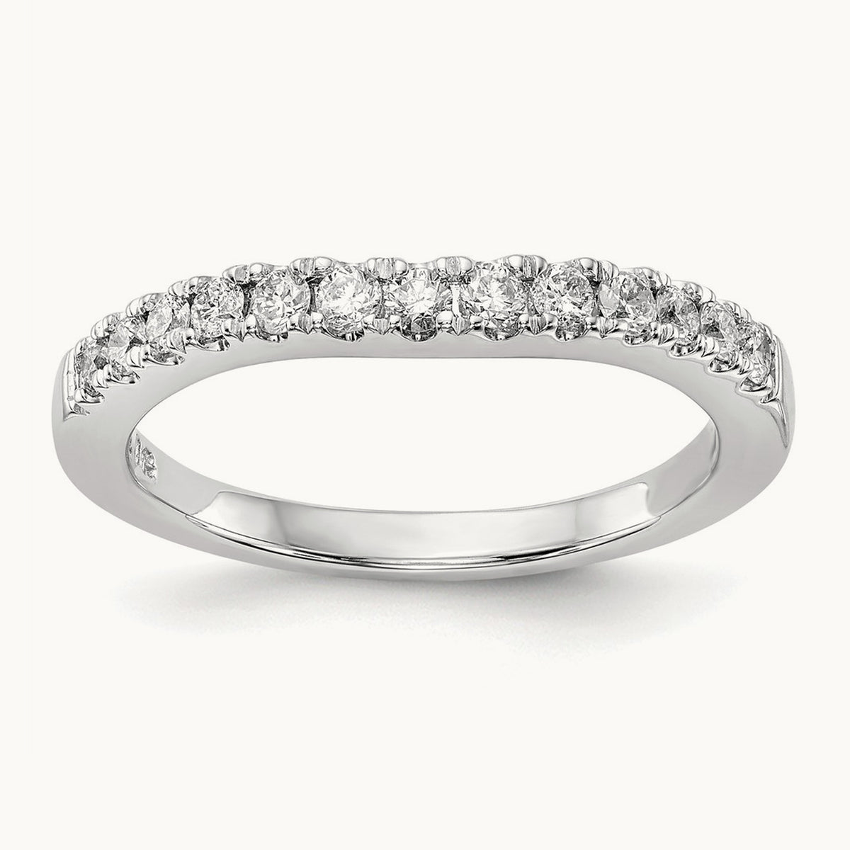 Curved Contour Wedding Band — 2/5 ct, Standard, 7