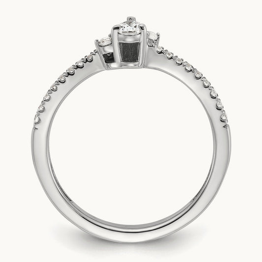 Pear Center Promise/Engagement Ring, 0.50 ct tw
