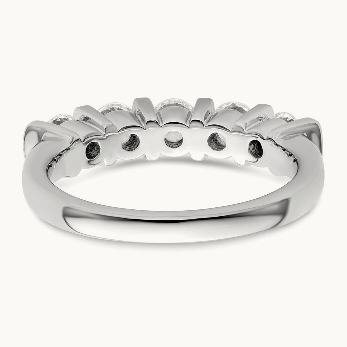 5-Stone Diamond Band, 14K White Gold