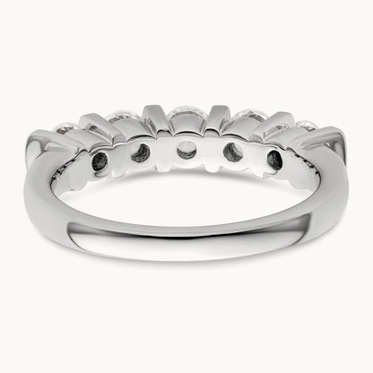 5-Stone Diamond Band, 14K White Gold