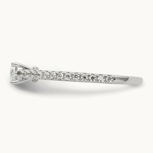 East-West Oval Engagement Ring, 0.75 ct tw Lab-Grown Diamond
