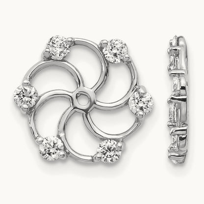 AAA Diamond Earring Jacket, 14K White Gold