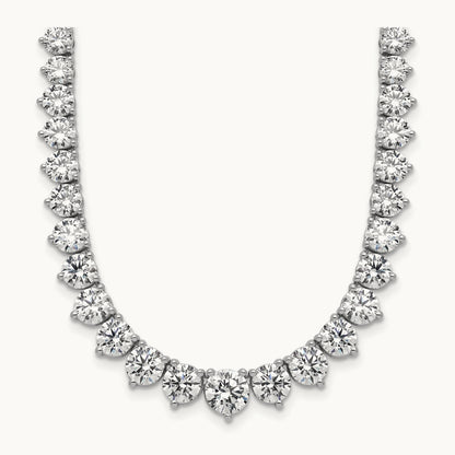 Graduated Tennis Necklace, 26.75 ct tw Lab-Grown Diamond