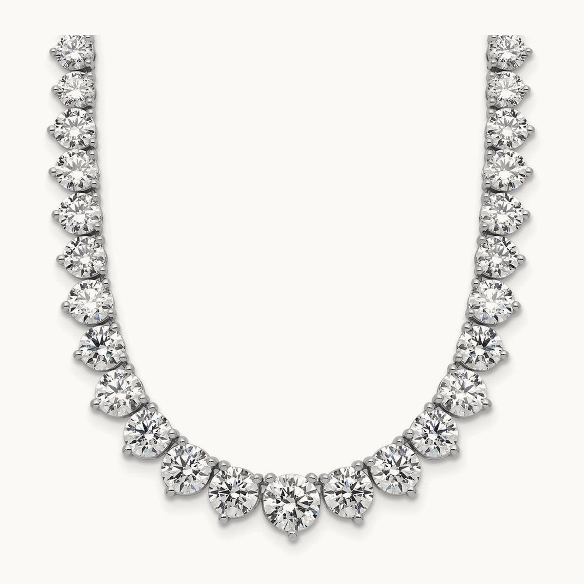 Graduated Tennis Necklace, 26.75 ct tw Lab-Grown Diamond