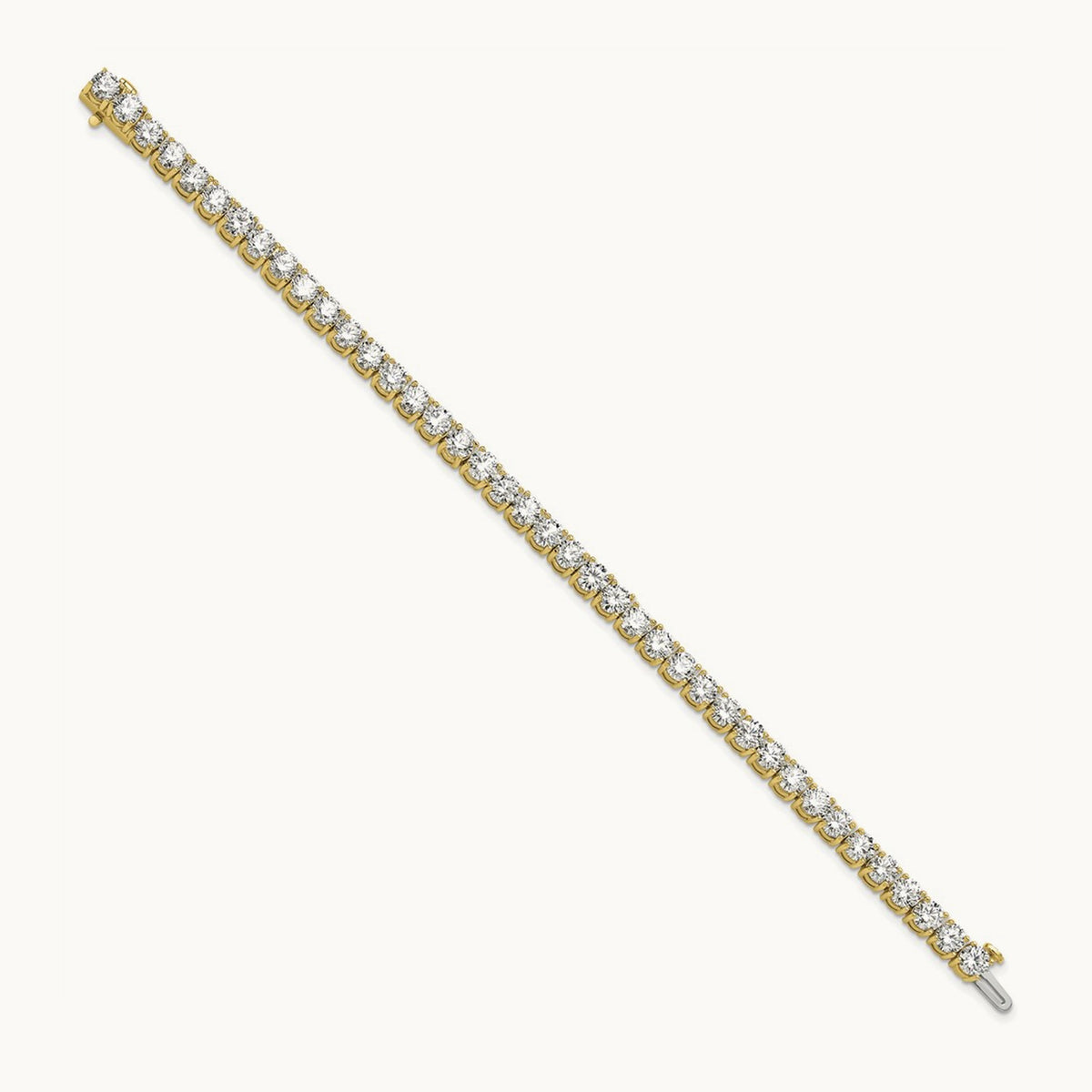 Tennis Bracelet, 12.50 ct tw Lab-Grown Diamond — 14K Yellow Gold