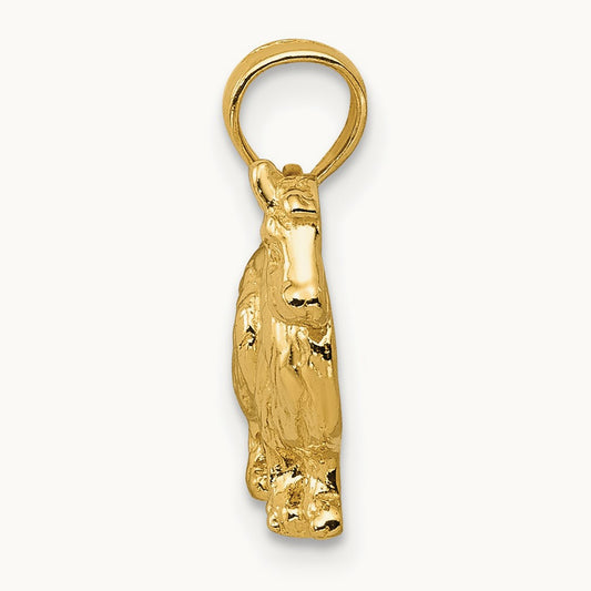 Collie Dog Pendant, 14K