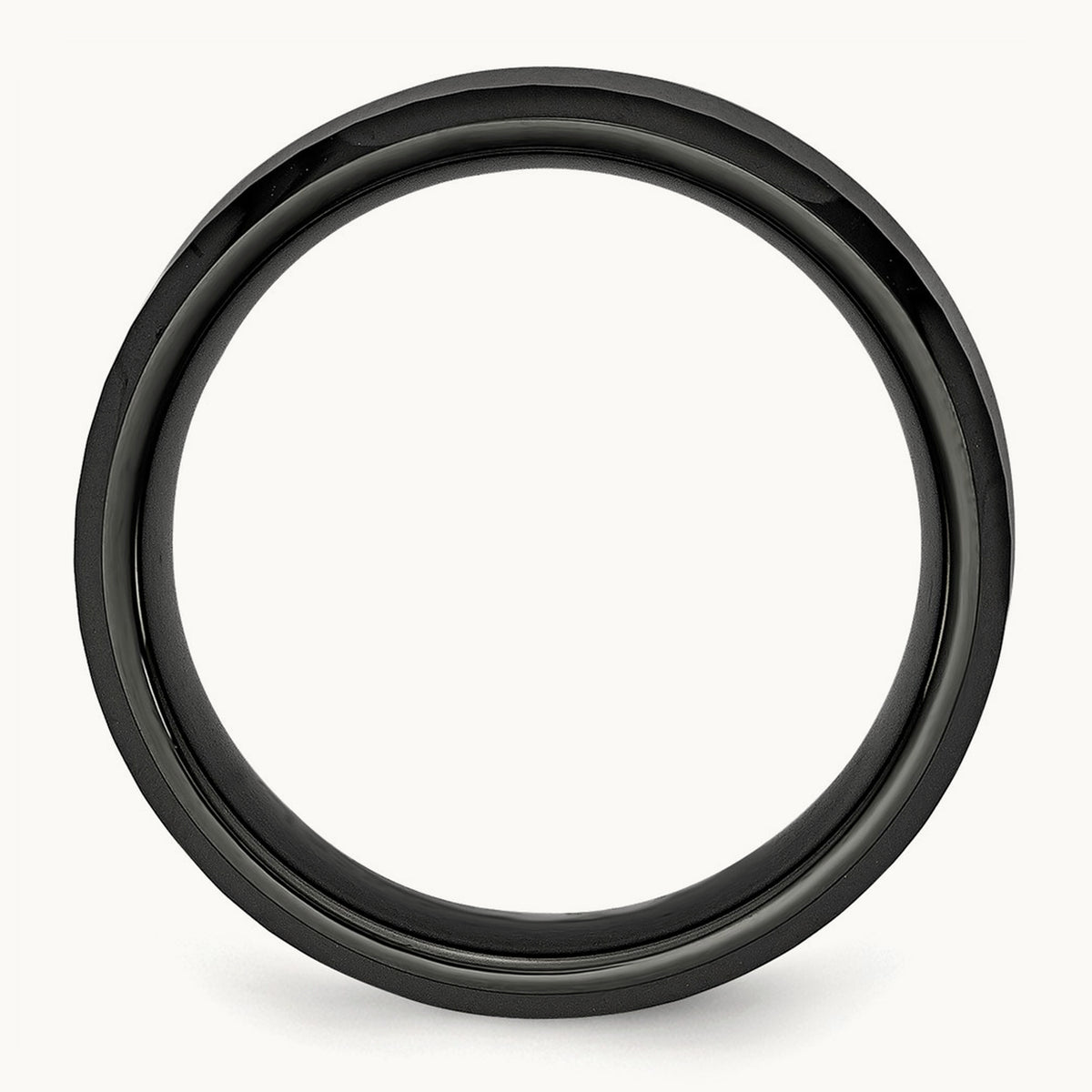 Faceted Beveled Edge Polished Band — photo set