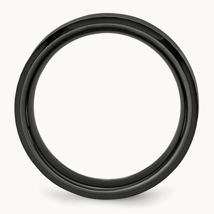 Faceted Beveled Edge Polished Band — photo set