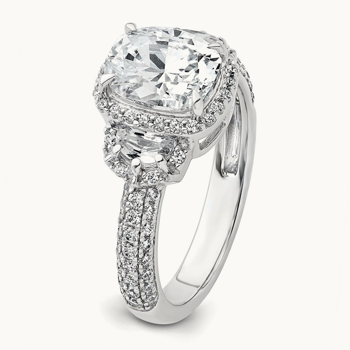 Oval Halo Engagement Ring, 3.00 ct tw Lab-Grown Diamond