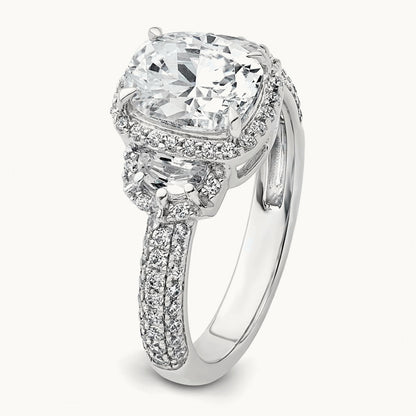 Oval Halo Engagement Ring, 3.00 ct tw Lab-Grown Diamond