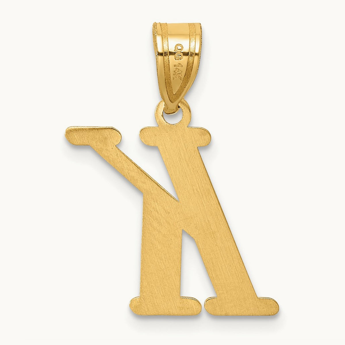 Polished Initial Pendant — K